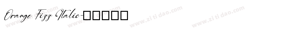 Orange Fizz Italic字体转换